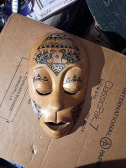 Hand carved Indonesian mask