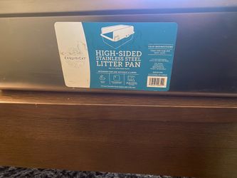 High Sided stainless steel litter box