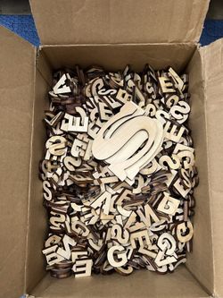 Boxes Of Left Over Laser Cut Wood Scraps