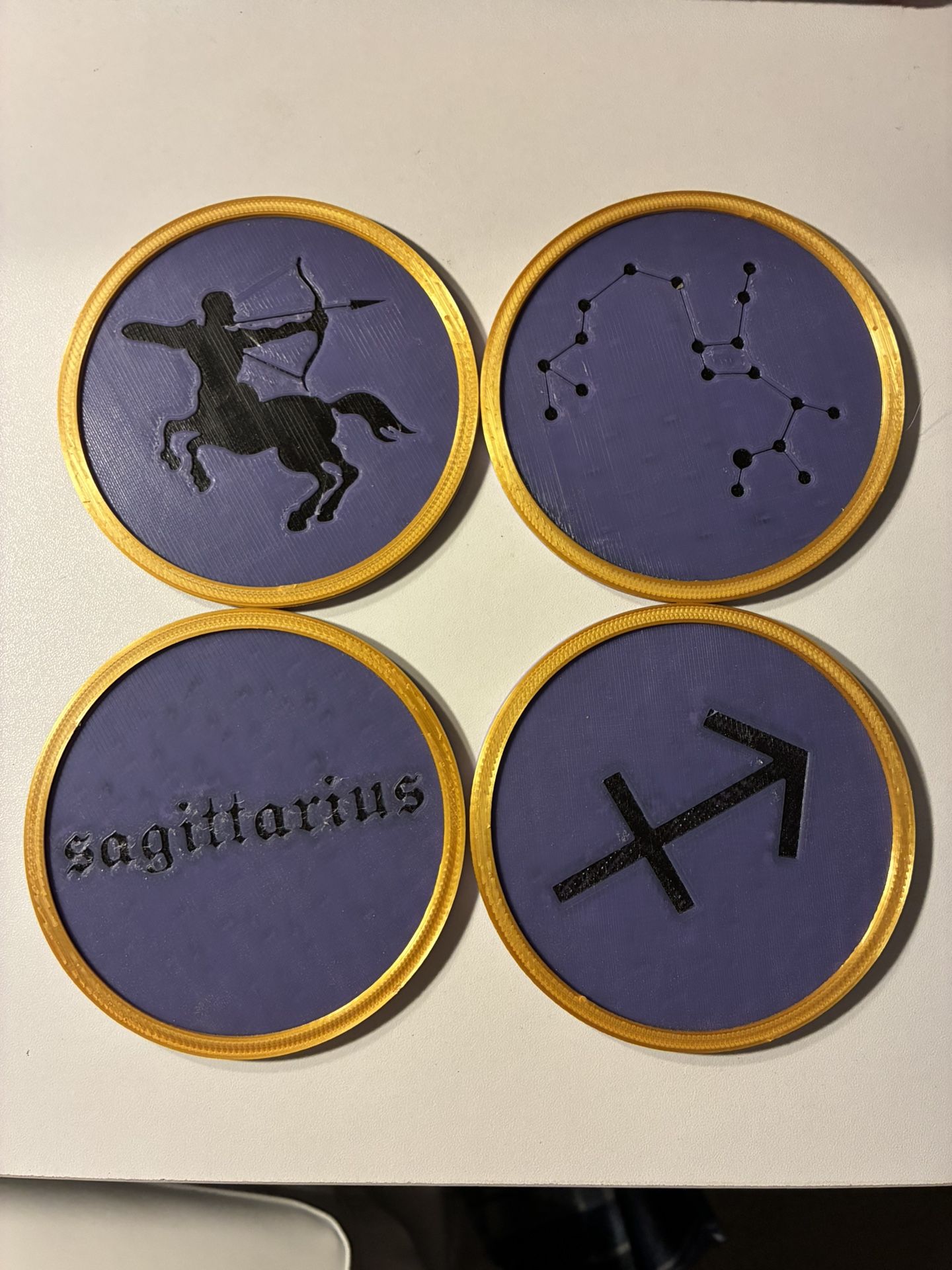 Sagittarius Zodiac Coasters (Set of 4)