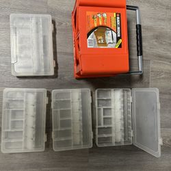 Black & Decker parts boxes with carrier