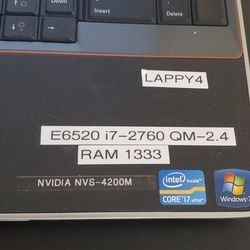 Dell E6520 Laptop-i7 -2760 QM 2.4