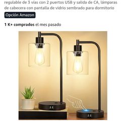 Table Lamp (2) With Fast Chargin