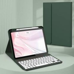 new for iPad 11th 10th Generation Case with Keyboard - Magnetic Wireless Detachable Keyboard Case Stand Folio Cover with Pencil Holder for iPad 11 inc