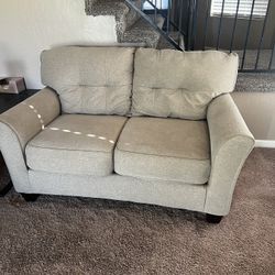 Tan Love Seat And Sofa