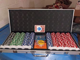 Rally& Roar Professional Poker Set 11.5g w/ hard case 500 chips.( New )