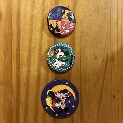 Vintage Mickey Mouse Collectable  Button Pins 