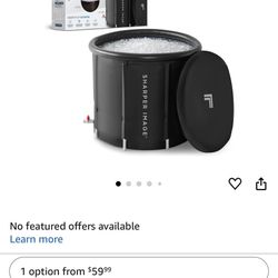 Sharper Image Ice Bath Portable Cold Plunge with Cover - Revitalizing Ice Therapy for Workout Recovery