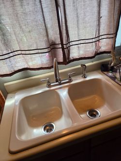 Used kitchen sink 33x22x9