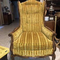 Antique Mohair Chair 