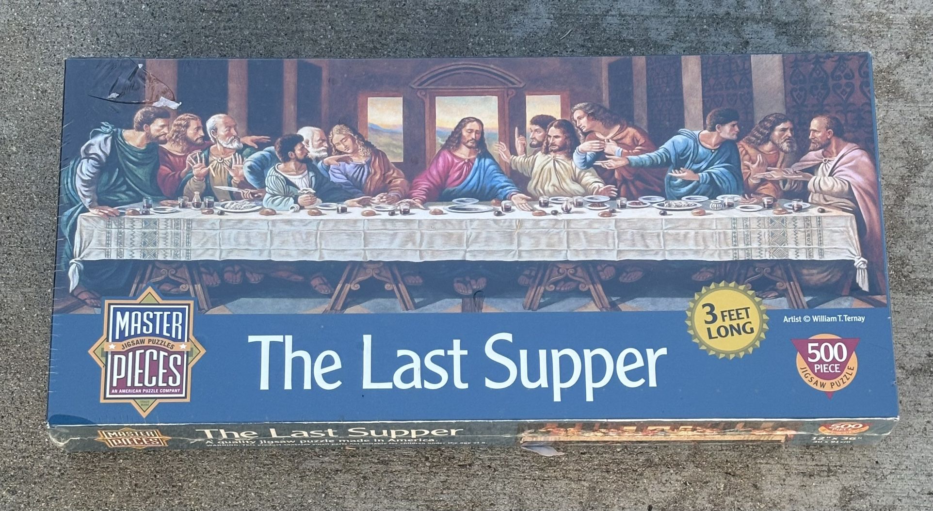 The Last Supper~Master Pieces 500 piece Jigsaw puzzle 3 feet long Made in US