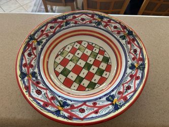 Hand-Painted Ceramic Decorative Plate