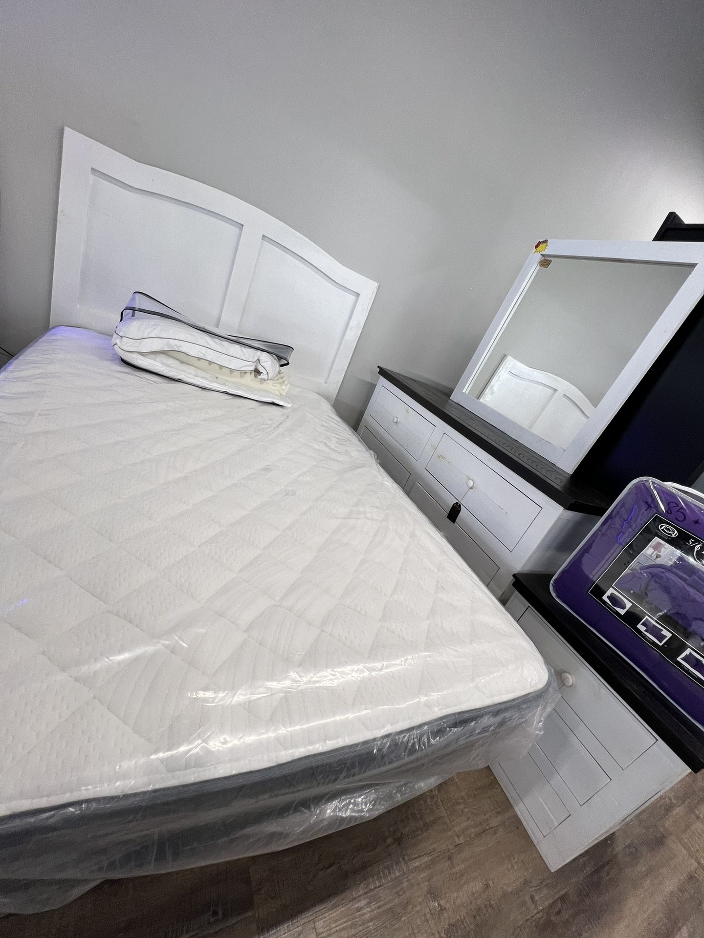 Worn White Bedroom Set Brand New!