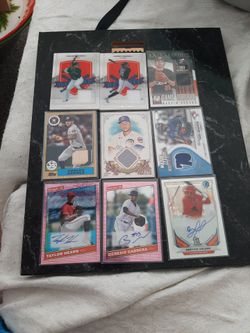 6 Game Use and 3 Autograph Baseball Cards