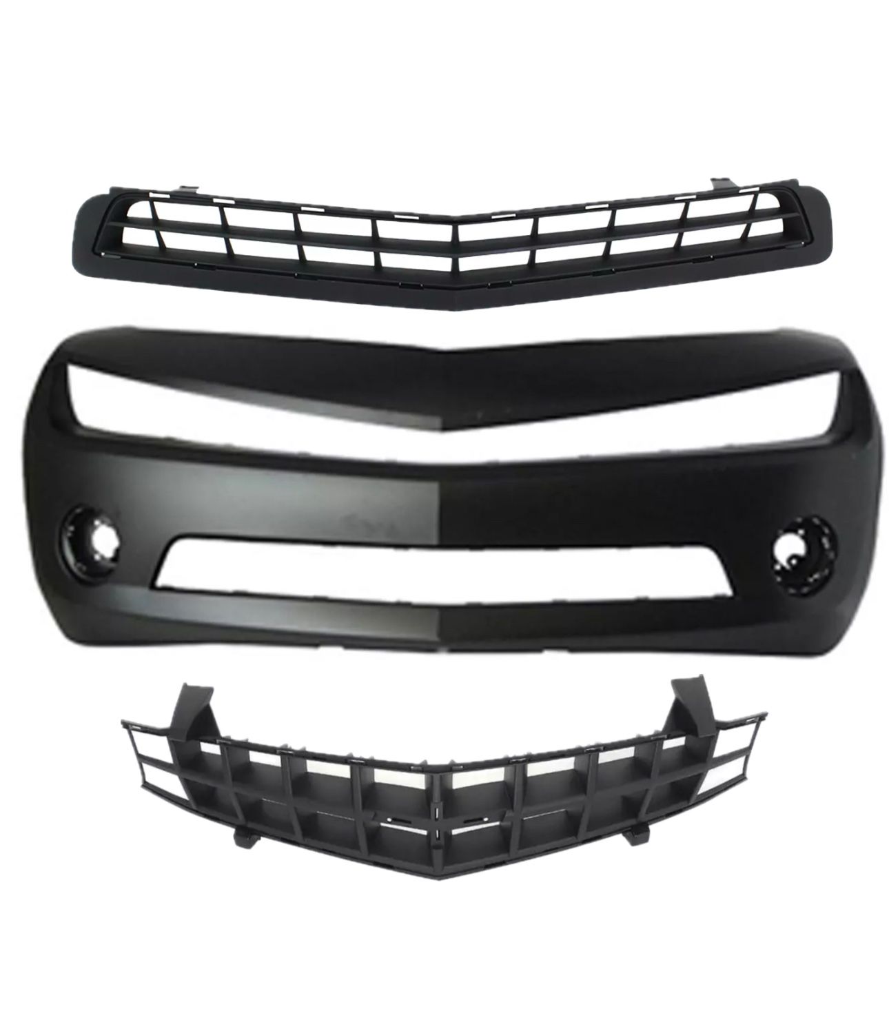 Chevy Camaro OEM Material Front Bumper Upper Grille and Lower Grille for LS LT 2010 to 2013