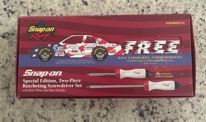 Snap On Tools Racing Dale Earnhardt 1996 Special Edition Olympic Games Ratcheting Screwdriver Set with 1/24 Nascar Model SSDMRSPCLX