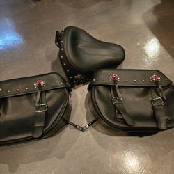 HD Motorcycle Soft Bags and Seat