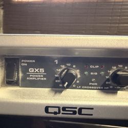 QSC GX5 2-Channel Power Amplifier XLR RCA Inputs Rack Mountable Crossover