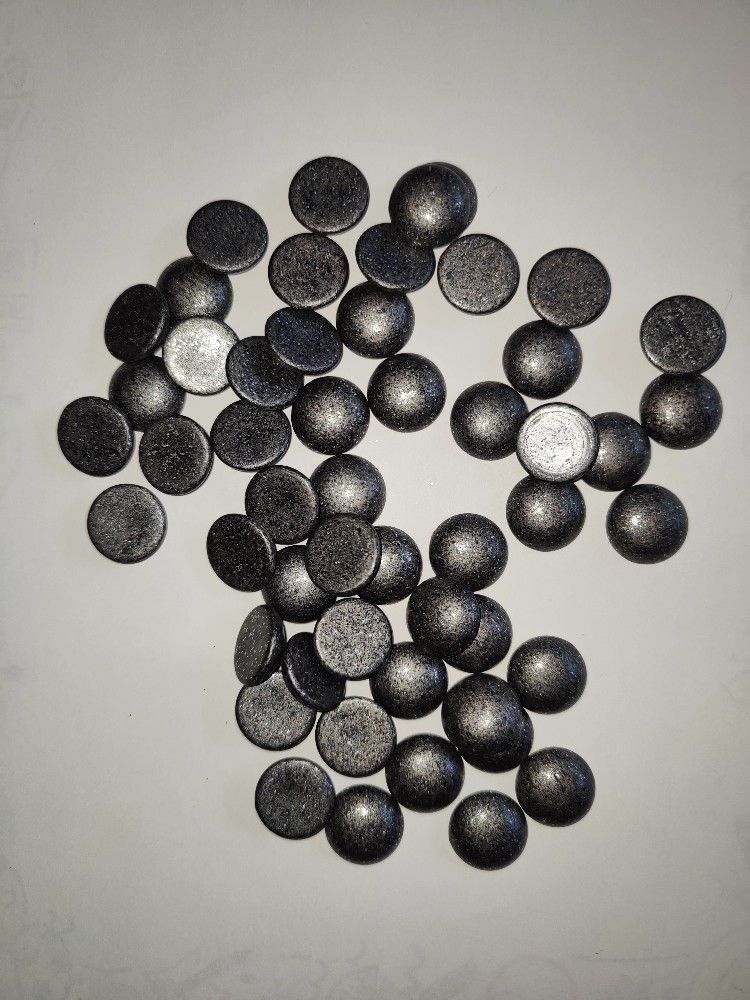 50 PCs  Faux Granite Resin Cabochon Beads