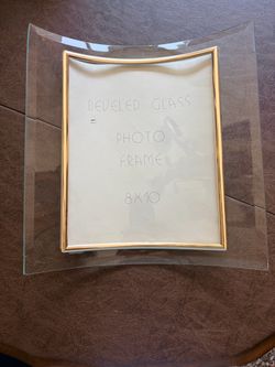 Vintage Curved 8” by 10” Glass Picture Frame
