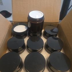 4oz Glass Amber Jars