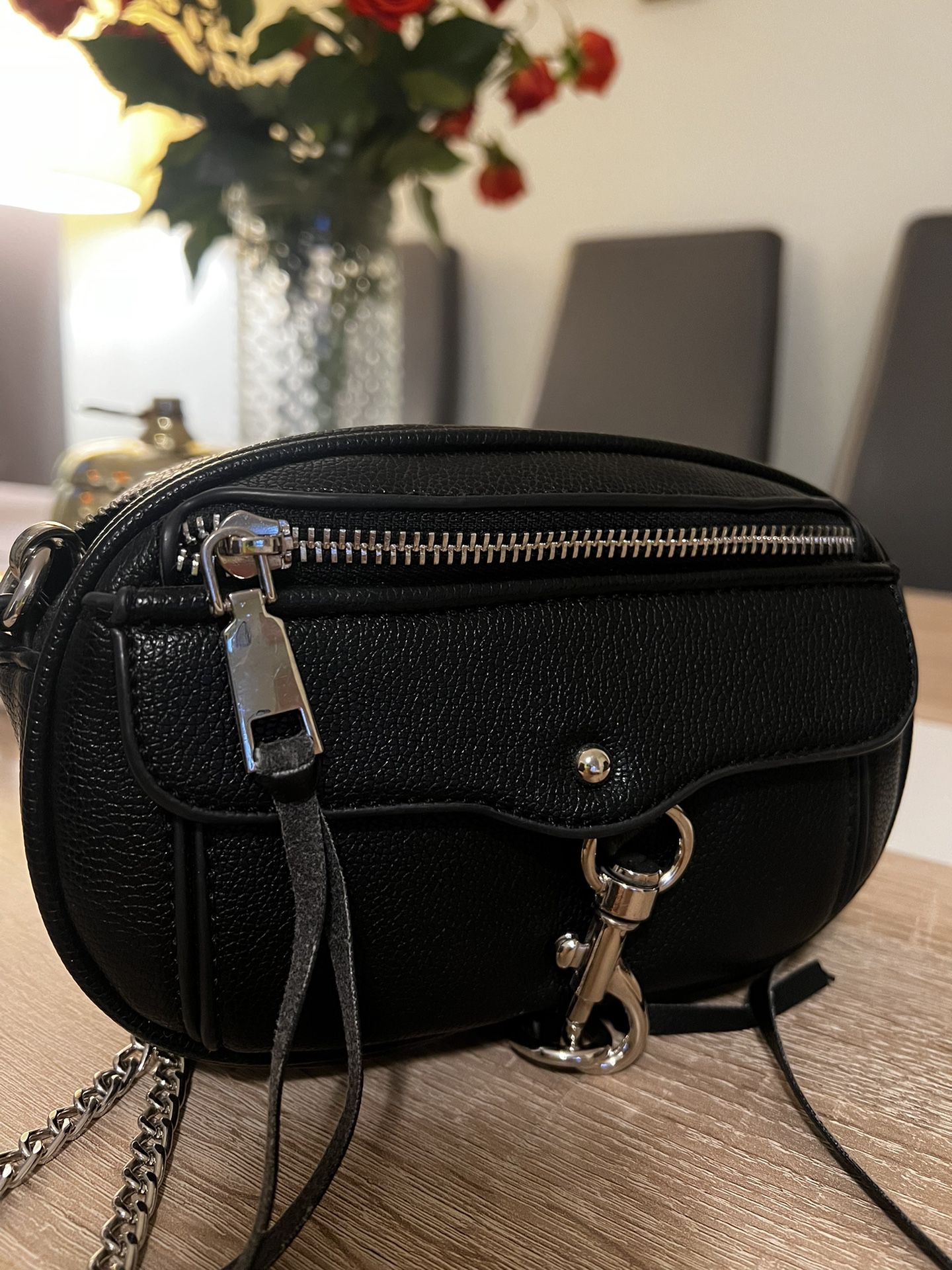 Black Mini Bag with Silver Hardware