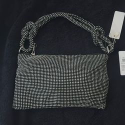 Brand New Silver Rhinestone Shoulder Bag – Never Used 