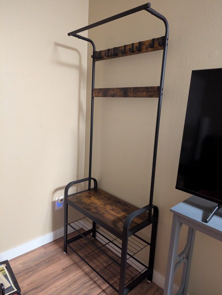 Coat Rack And Bench