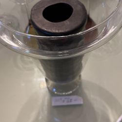 Gorgeous  12 “by 9” Glass Holder With  10” Candle