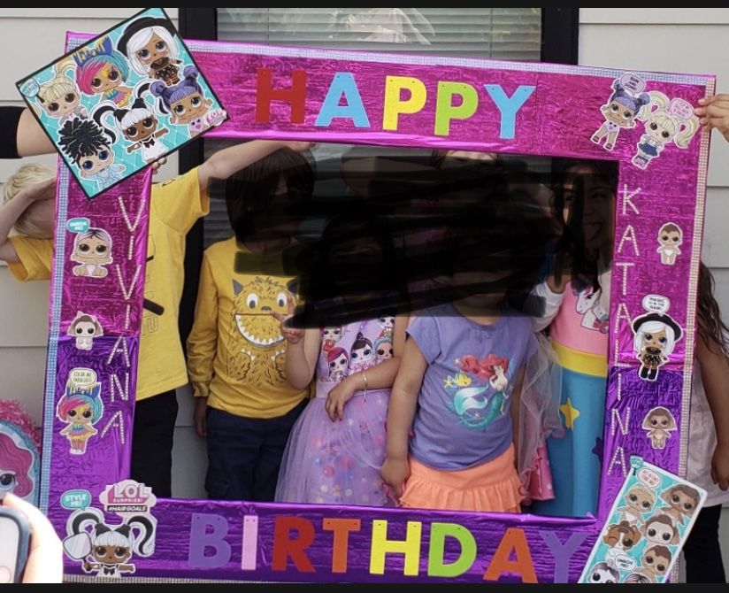 Free LOL Surprise dolls party Photo prop