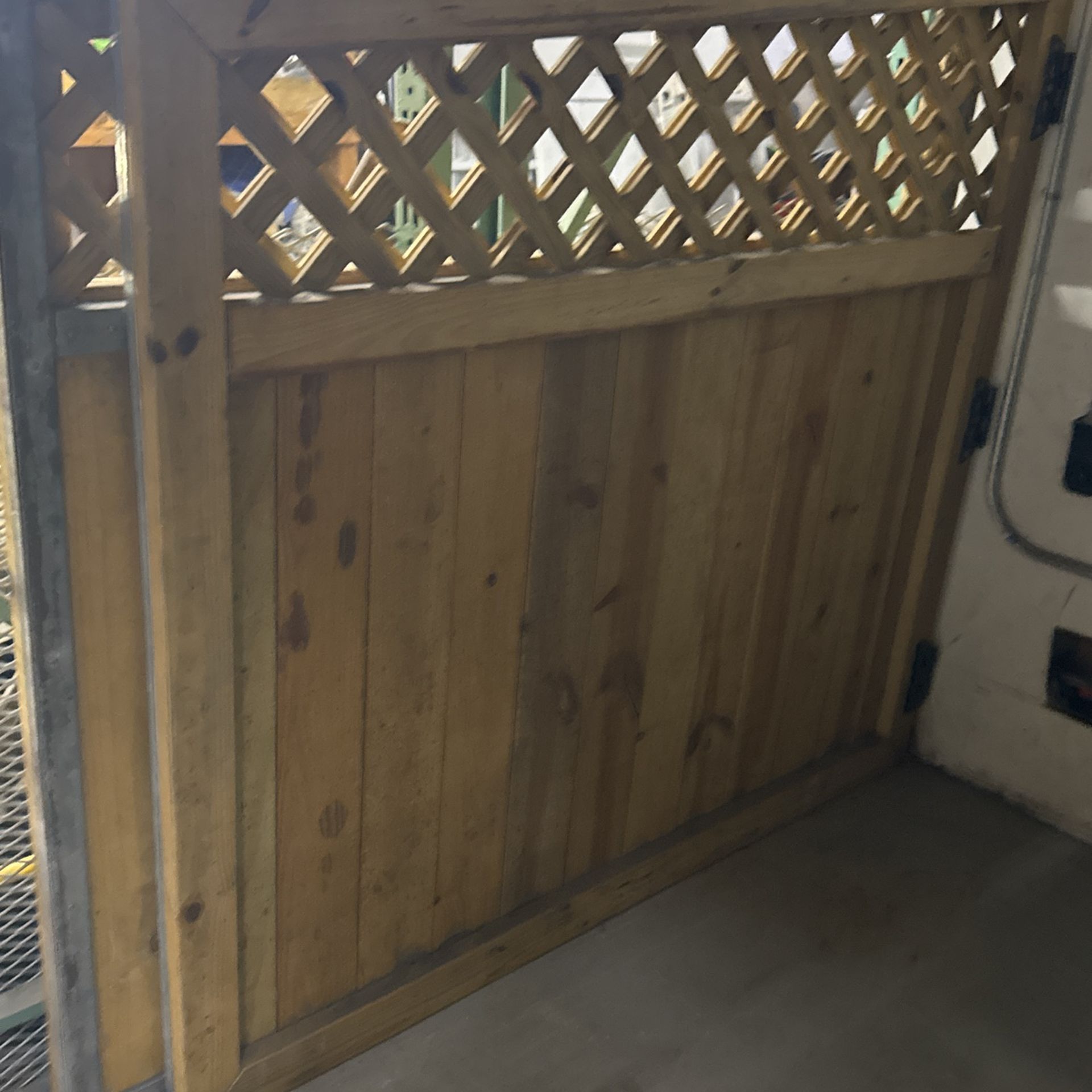 Beautiful Double Swing Gate Wood With Lattice