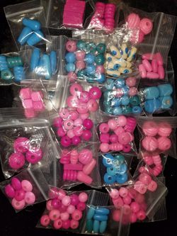 Assorted wood beads