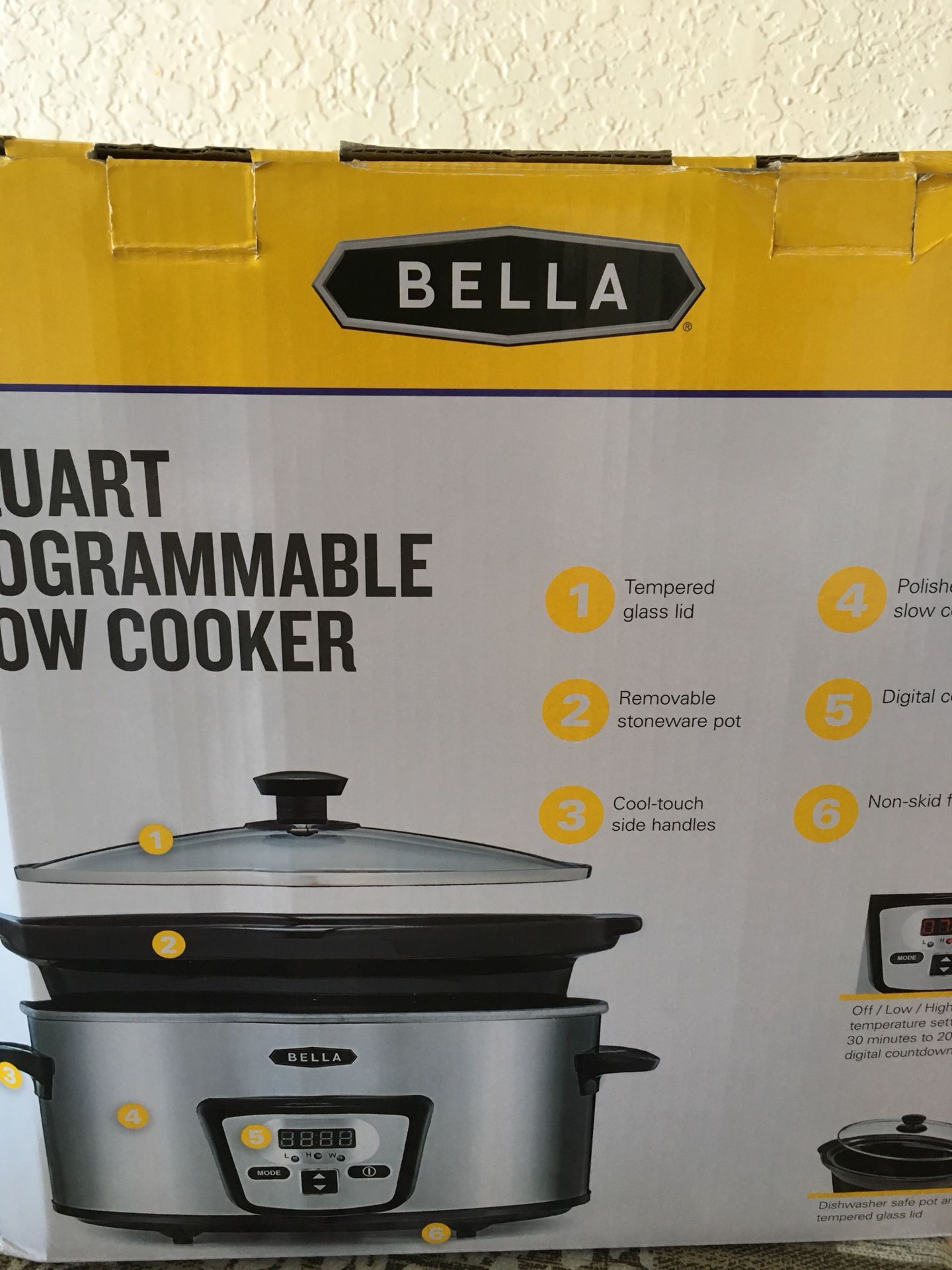 Bella - 6-Quart Programmable Slow Cooker