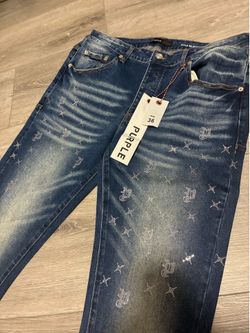 Purple Rhinestone Jeans