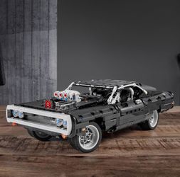 Assembled LEGO Technic Fast & Furious Dom's Dodge Charger 42111 Building Toy - Racing Car Model Building Kit, Iconic Movie Inspired Collector's Set, A
