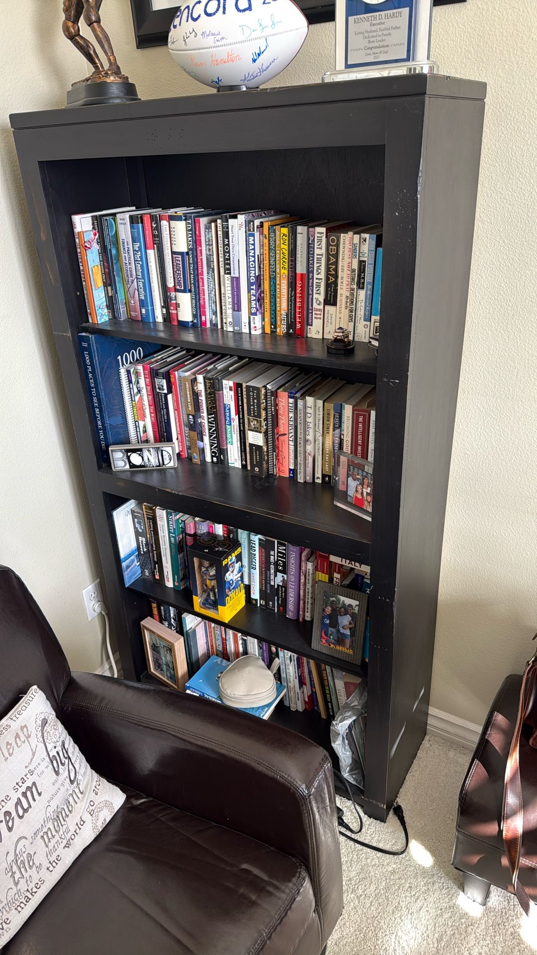 Dark Wood Book Shelf