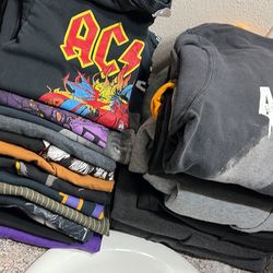 Shirts And Hoodies With Pair Of Shoes