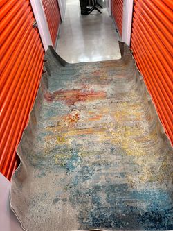 Large Abstract Area Rug Multicolor