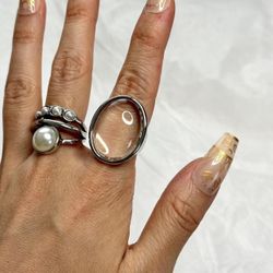 Chunky thick glass ring(84)82