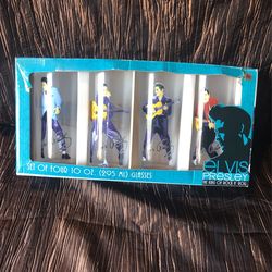 Elvis 4 10oz Highball Glasses Set