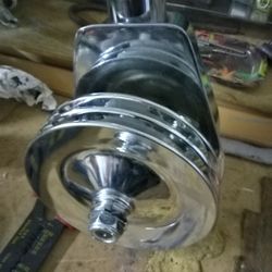 Chevy GMC   Saginaw Chrome Double 2 Grove Pulley Power Steering  Pump