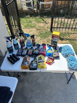 Detailing supplies and set up for sale