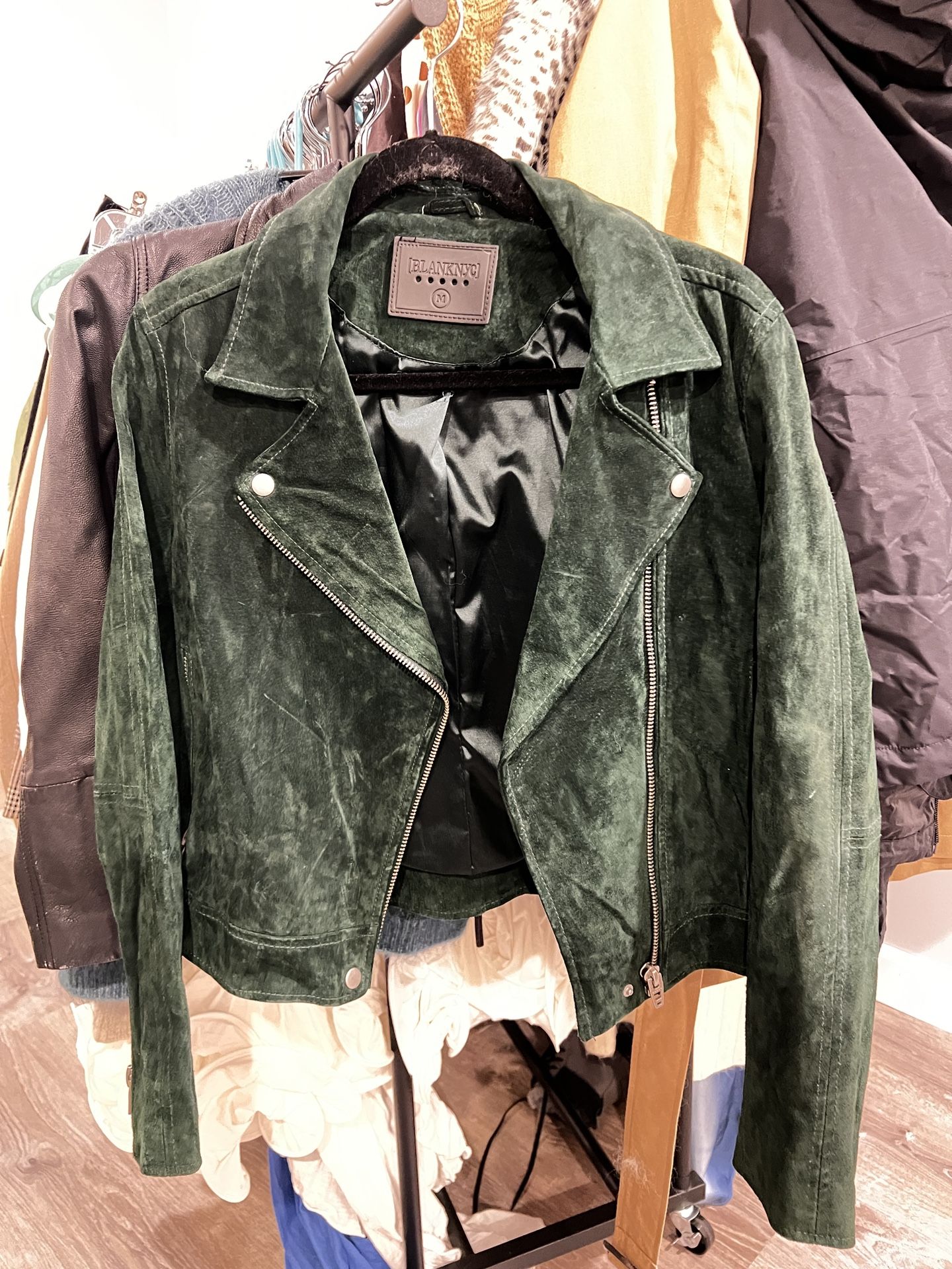 BLANK NYC Forest Green Suede Jacket
