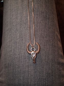 sterling silver longhorn pendant necklace