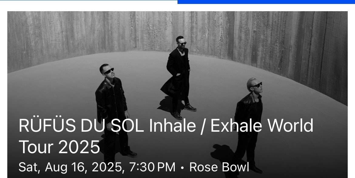 2 Tickets RUFUS DU SOL