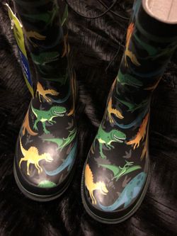 Kids rain boots dinosaur size 12