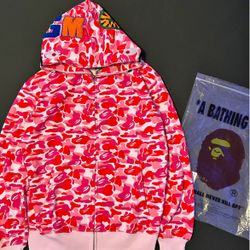 Pink Bape Camo ABC Size Small