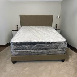 💥 Queen Cama con Colchon & Base 💥