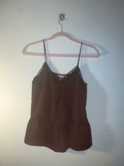 Beautiful Burgundy Satin Buttoned Camisole Size Xs