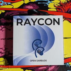 Raycon Fitness Open Earbuds - Electric Blue IPX5 Waterproof Bluetooth RBO725 NEW